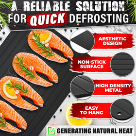 The Little Green Change defrost tray ergonomic handle for easy lifting.