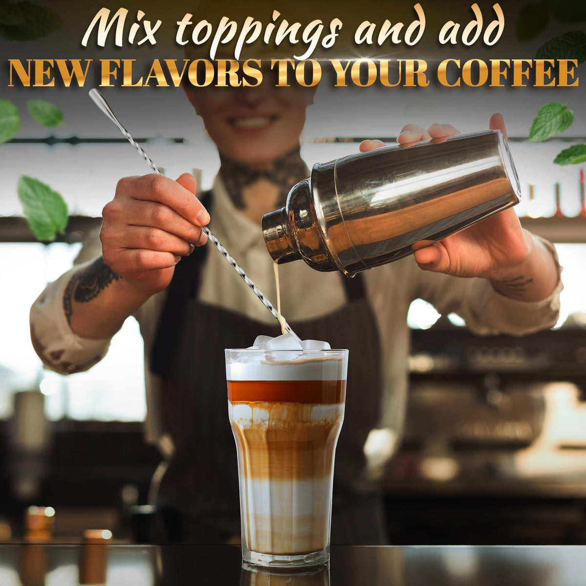 The Little Green Change stainless-steel spoon features an ergonomic grip.