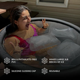 The Pod Company ice bricks freeze and refreeze for dependable cold plunge sessions.