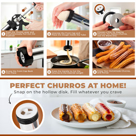The Shark Kitchenware cookie press discs setup for colorful cookies and creative decorating.