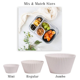 The Silicone Kitchen dishwasher-safe cups for easy cleaning and odor resistance.