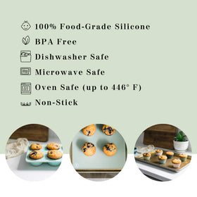 The Silicone Kitchen BPA-free non-toxic baking cups for safe daily baking.