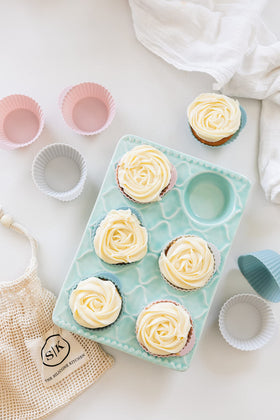 The Silicone Kitchen free-standing cups on baking sheet