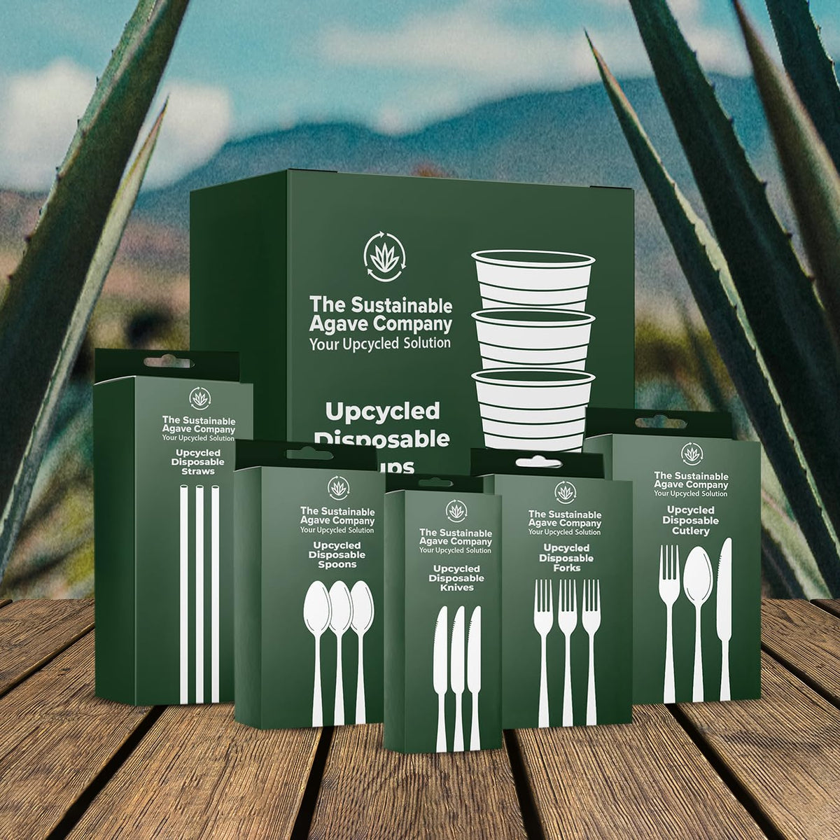 THE SUSTAINABLE AGAVE COMPANY 100 count straw pack ready for home or event use