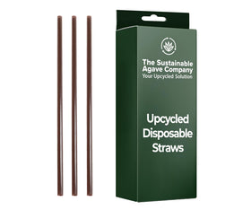 THE SUSTAINABLE AGAVE COMPANY agave fiber straw unwrapped packaging shows eco-friendly design