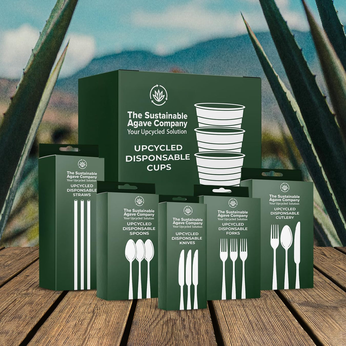 The Sustainable Agave Company kitchen demo with reusable straw highlights practical use.