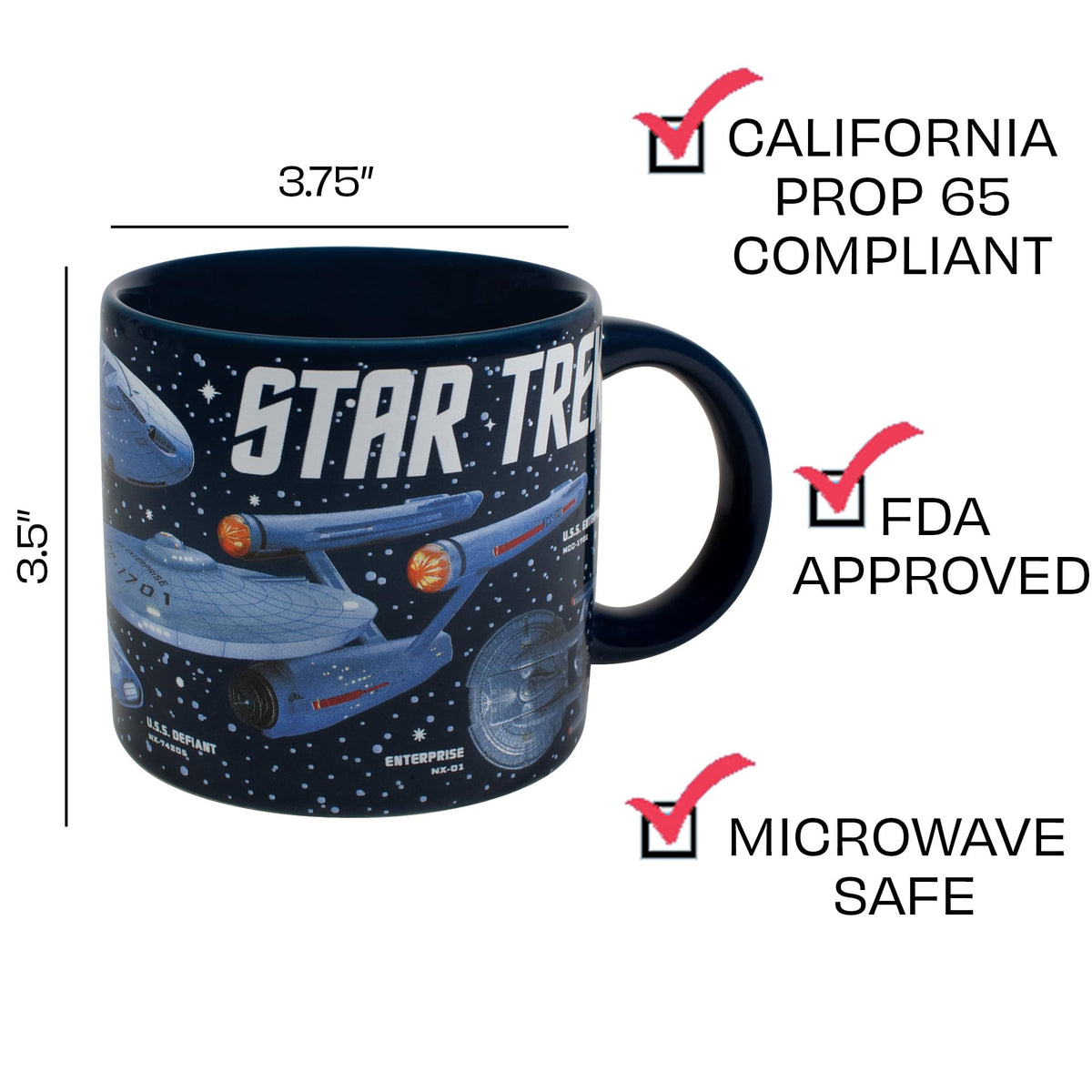 The Unemployed Philosophers Guild Starships mug, dark blue with stars, enhances desk aesthetics.