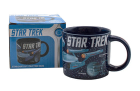 The Unemployed Philosophers Guild Starships mug, side handle, comfortable daily use.