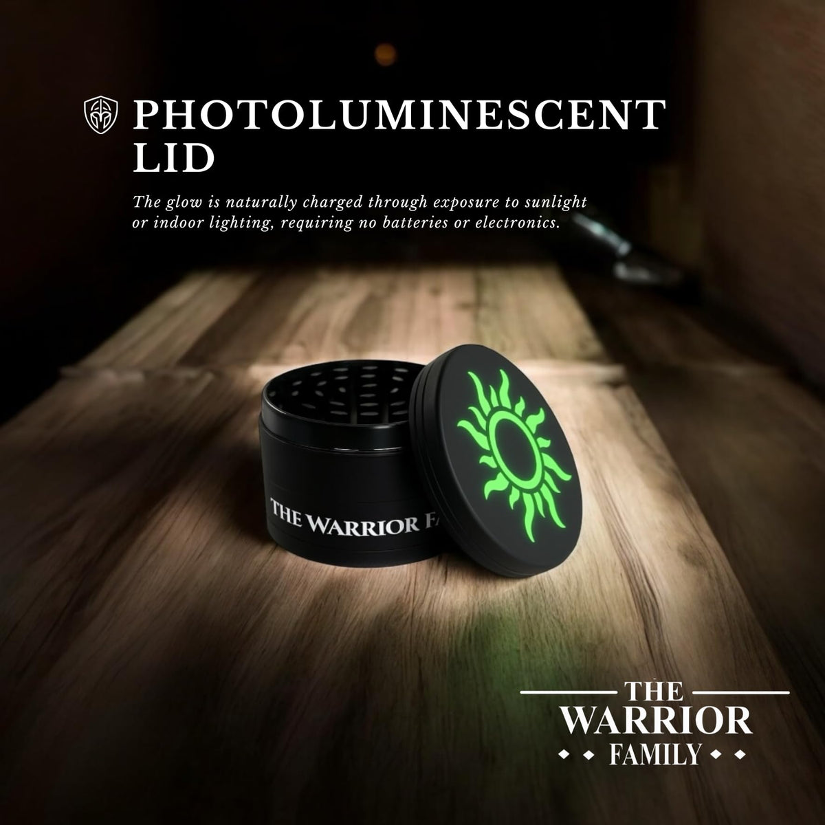 The Warrior Family 4-Piece Grinder compact-travel design fits kitchens and on-the-go grinding.