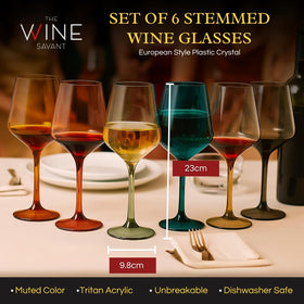 The Wine Savant acrylic Tritan glass is dishwasher safe for easy cleanup.