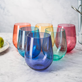 The Wine Savant durable acrylic glass suitable for patio and poolside use.