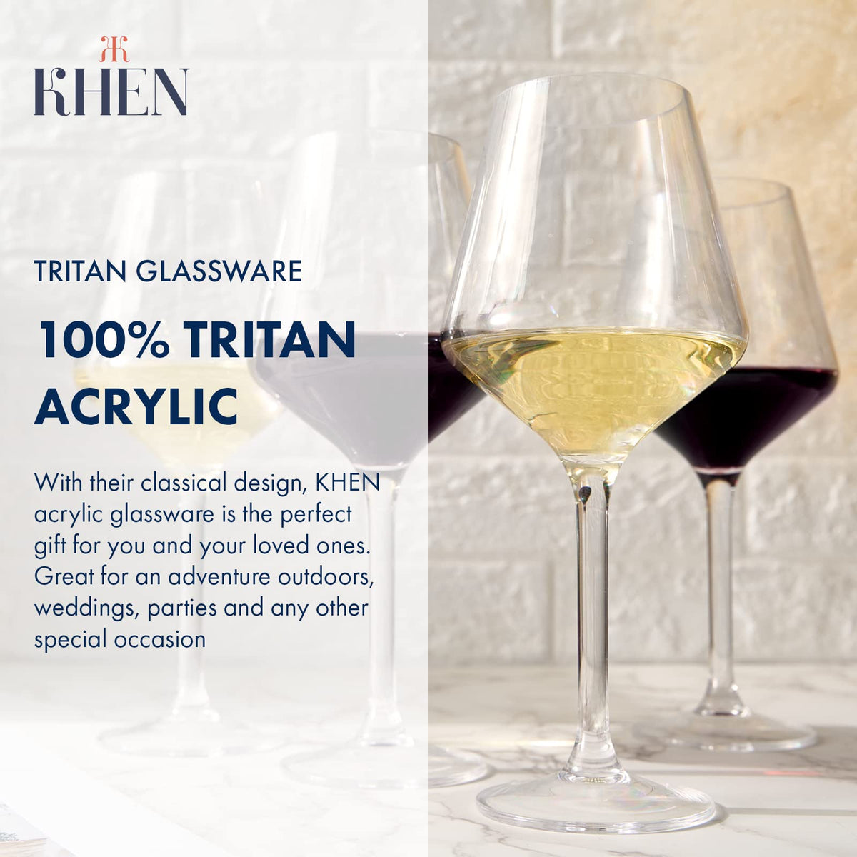 The Wine Savant Tritan unbreakable wine glass highlights durability for poolside gatherings.