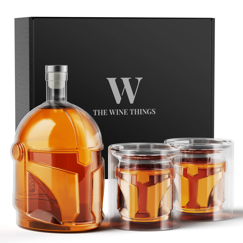 The Wine Things Galaxy helmet decanter as a bold centerpiece for entertaining.
