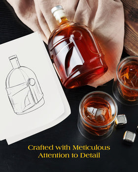 The Wine Things helmet-shaped glasses paired with the decanter for stylish toasts.