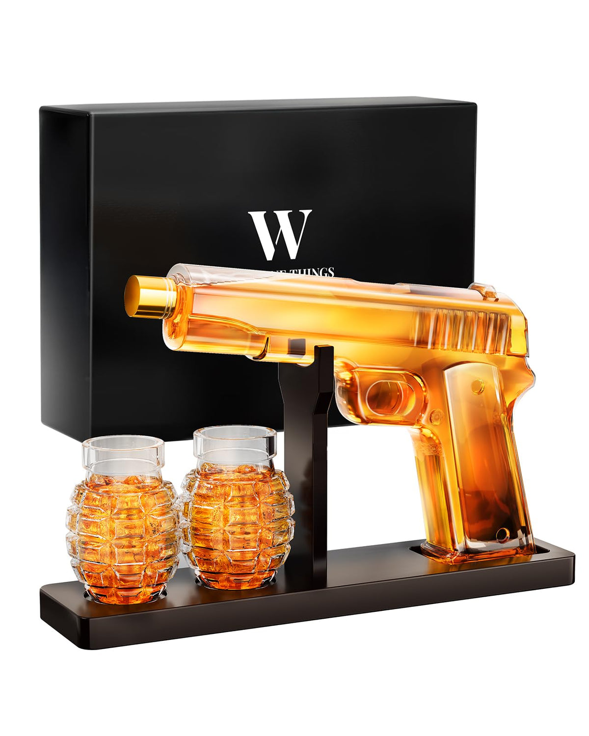 The Wine Things whiskey decanter 300 mL with elegant stopper for aroma retention.