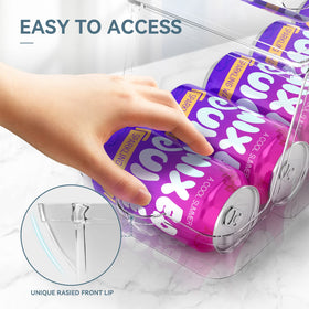 theaoo fridge storage bin features clear material for quick identification.
