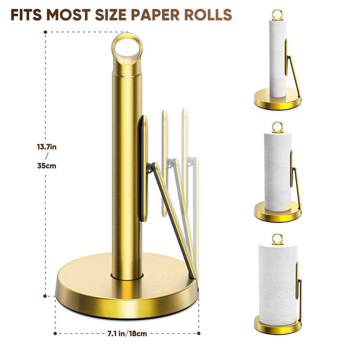 Theaoo fits all paper towel rolls, standard or larger sizes