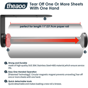 theaoo one-handed tear action showing easy sheet removal
