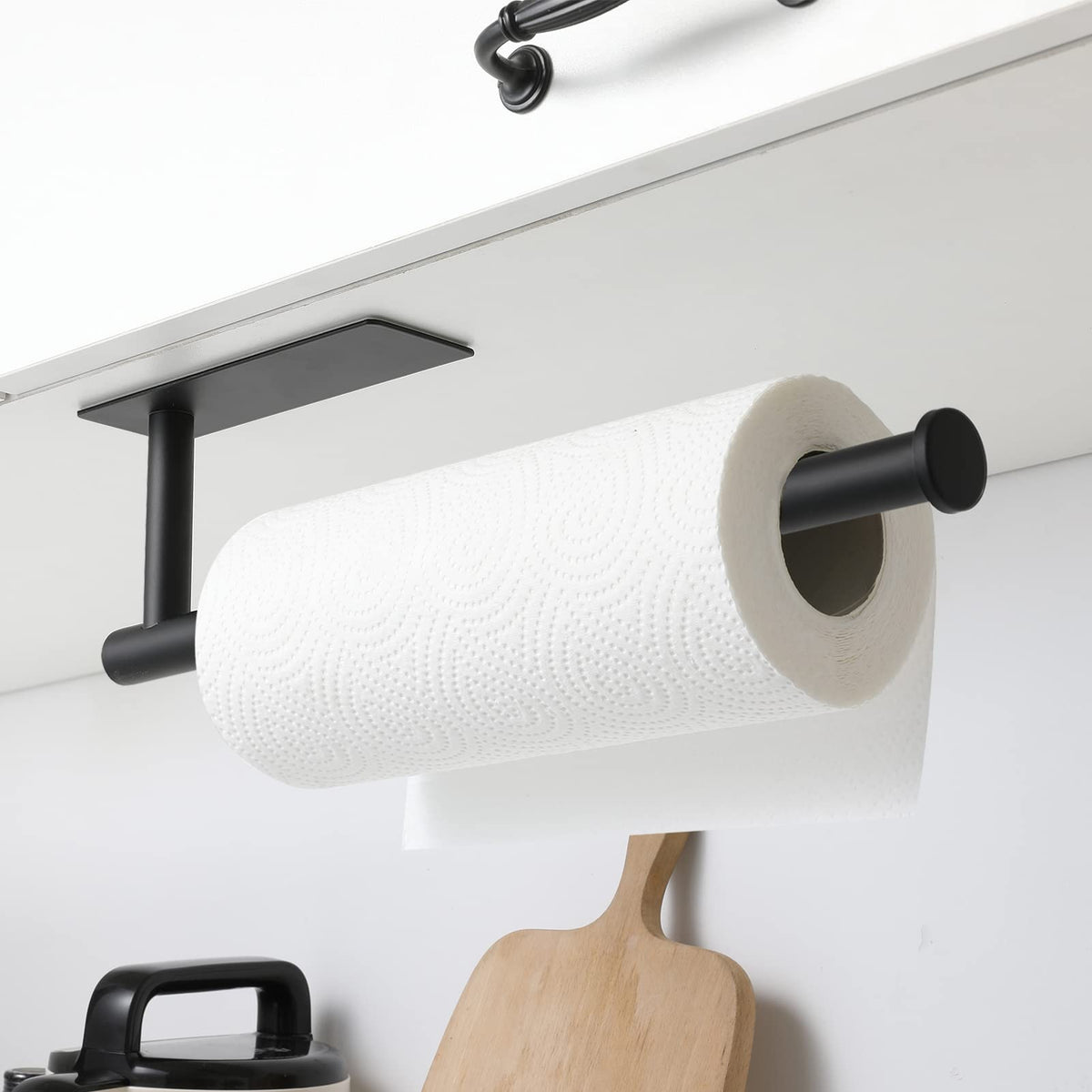 Theaoo paper towel holder wall mount keeps counters clear and towels handy