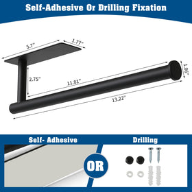 theaoo paper towel holder wall mount in matte black saves counter space