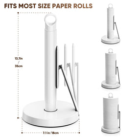 Theaoo stainless steel holder demonstrates stability with a weighted base during busy kitchen tasks.