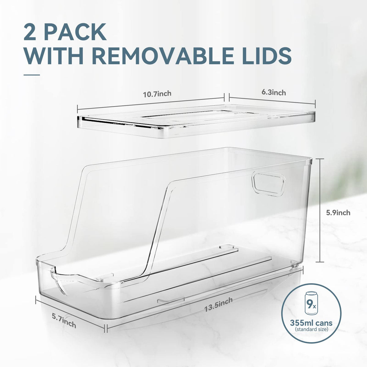 theaoo two-pack can dispenser highlights durable, compact organization.