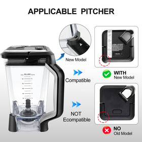 TheFaith replacement pitcher with extended rim for locking lid compatibility