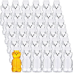 Thenshop honey bear jar 8 oz clear for easy honey storage and dispensing.