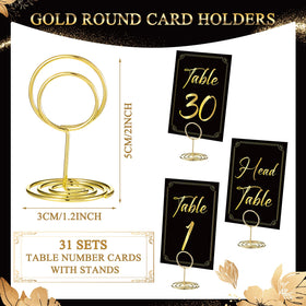 Thenshop round ring-design table card holders for secure display