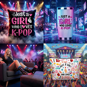 Theook cosmetic bag complements K-pop outfits and keeps essentials organized.