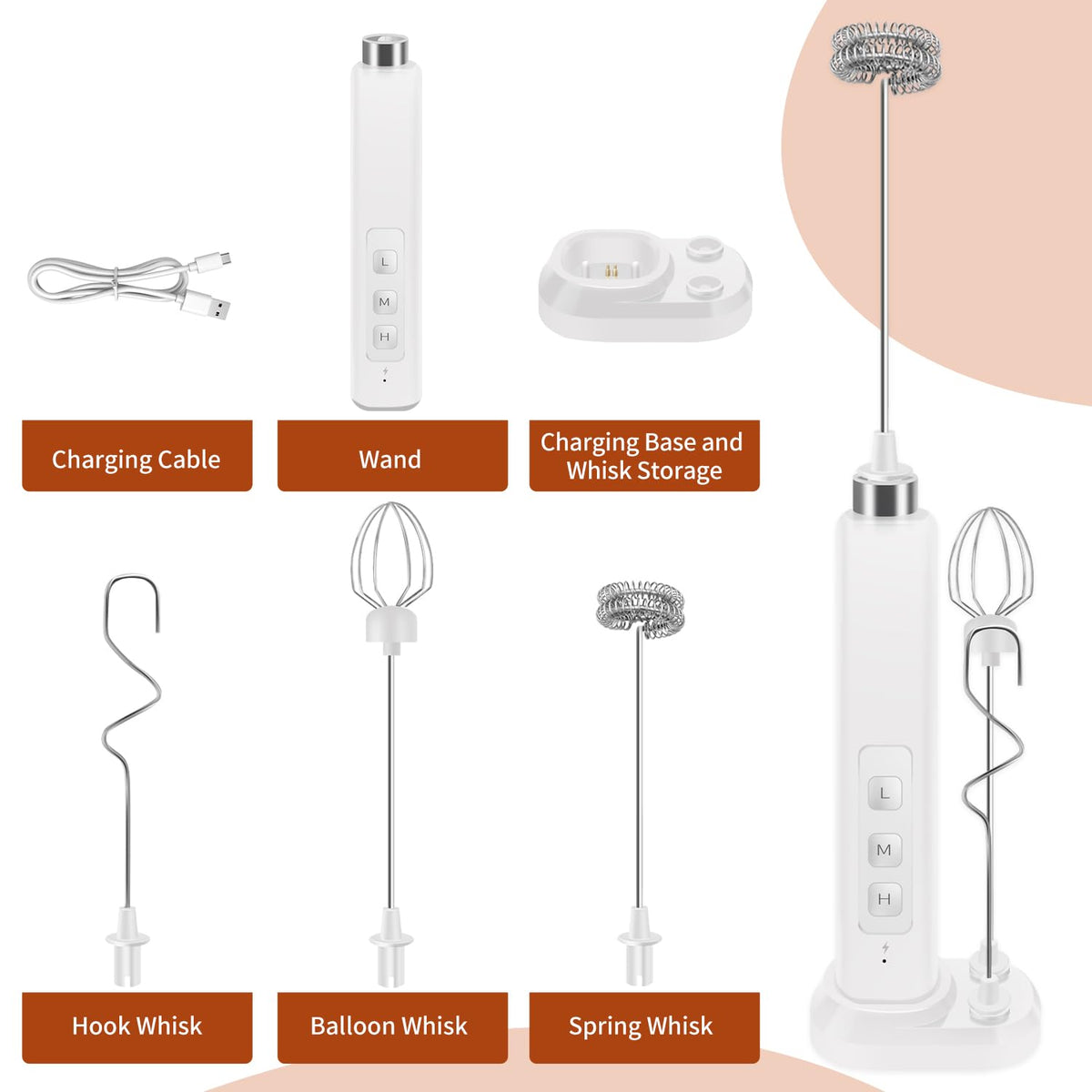 Theresduet balloon-whisk whips eggs and cream to soft peaks