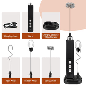 Theresduet hook whisk blends protein powder evenly