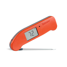 Thermapen ONE probe in steak for quick, accurate doneness checks.