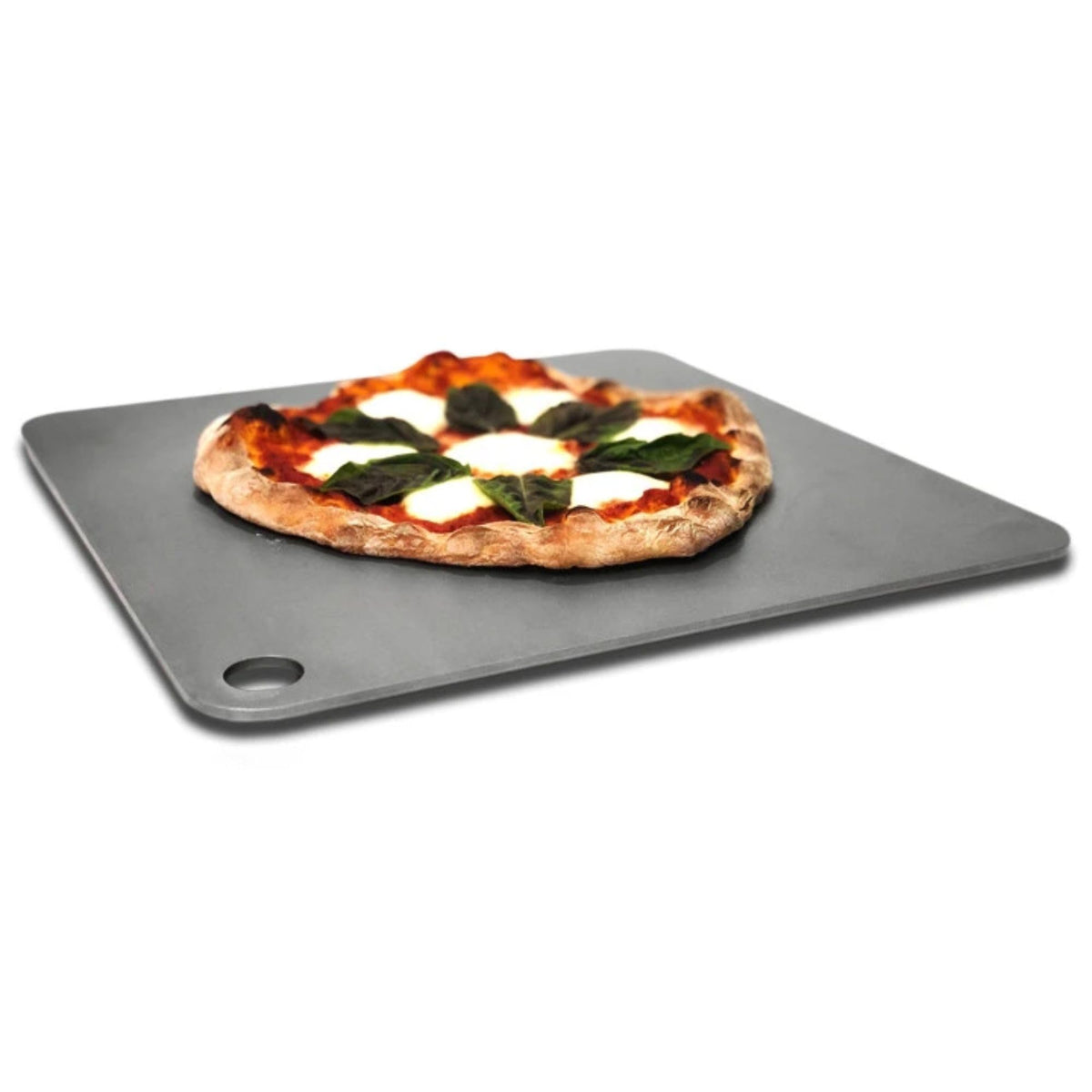 ThermiChef pizza steel 16x16 in oven ready for crispy, wood-fired style crust