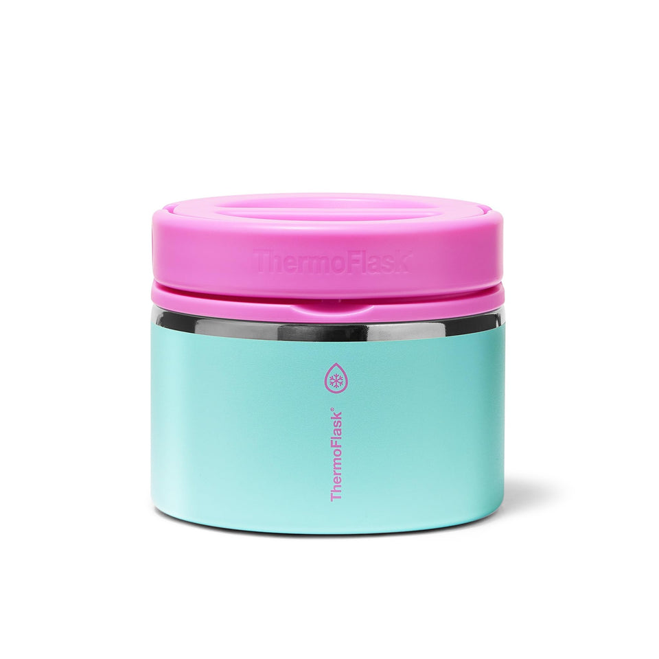 ThermoFlask food jar leakproof lid shows a secure seal for on-the-go meals.