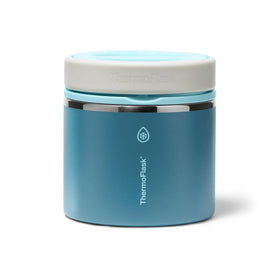 ThermoFlask insulated food jar with Temp-Lock insulation keeps meals hot or cold.