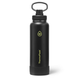 ThermoFlask Shadow Glow bottle front view with leak-proof design for on-the-go hydration