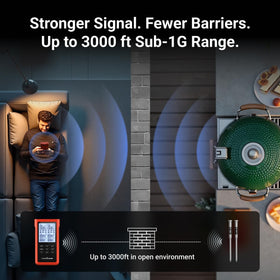 ThermoMaven 3000FT dual probes close-up showing multitasking capability
