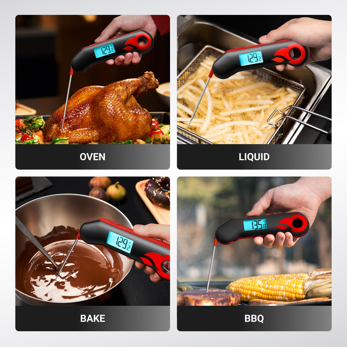 ThermoMaven ambidextrous auto-rotating display for both-handed use.