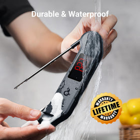 ThermoMaven auto-rotating display adapts to right- or left-handed cooks