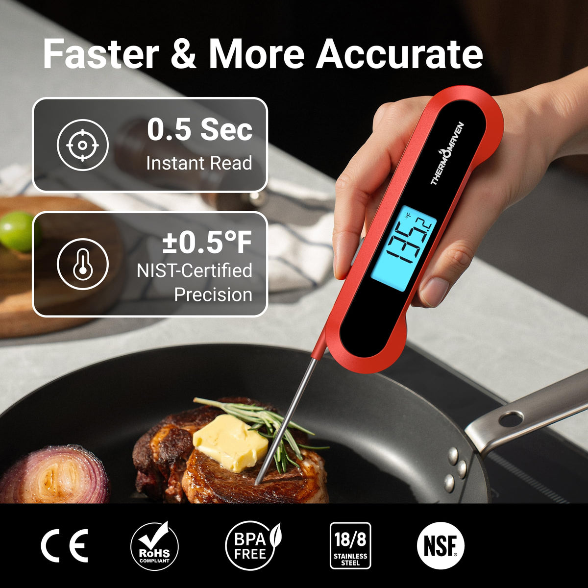 ThermoMaven baking doneness guide helps you achieve juicy results.