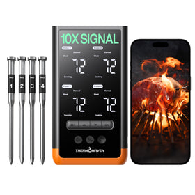 ThermoMaven G4 base display shows real-time readings for precise cooking.