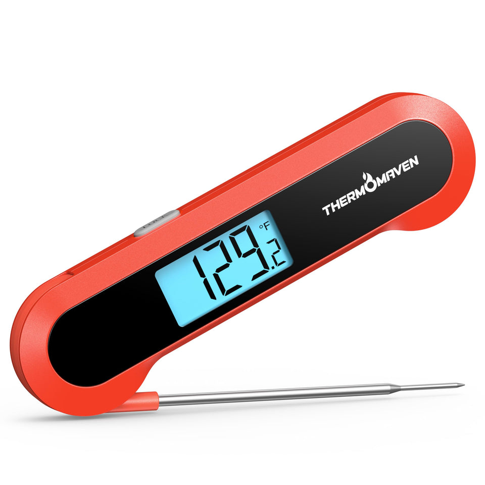 ThermoMaven instant-read thermometer display for quick precise temps.