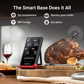 ThermoMaven P4 Wi‑Fi range enables remote monitoring from kitchen to patio.