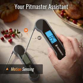 ThermoMonster temperature lock keeps readings stable during cooking.