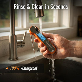 ThermoMonster bright LCD for night grilling and dim kitchens