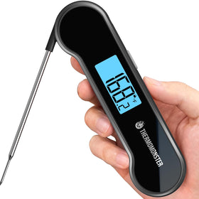 ThermoMonster front view, compact instant-read thermometer for precise cooking.