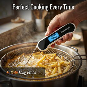 ThermoMonster large LCD stays readable day or night.