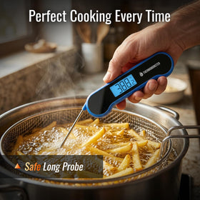 ThermoMonster motion-sensing wake reads instantly on pickup.