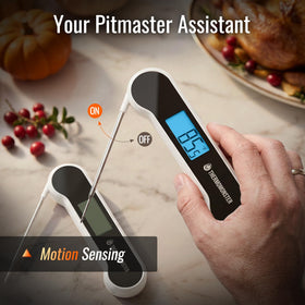 ThermoMonster motion wake activates instantly when picked up.